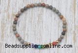 CGB7080 7 chakra 4mm polychrome jasper beaded meditation yoga bracelets