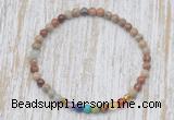 CGB7081 7 chakra 4mm serpentine jasper beaded meditation yoga bracelets