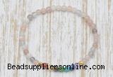 CGB7103 7 chakra 4mm rainbow moonstone beaded meditation yoga bracelets