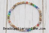 CGB7119 7 chakra 4mm picture jasper beaded meditation yoga bracelets