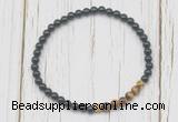 CGB7123 4mm black onyx & yellow tiger eye beaded meditation yoga bracelets