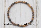 CGB7202 4mm tiny yellow tiger eye beaded meditation yoga bracelets