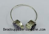 CGB721 15*20mm oval druzy amethyst gemstone bangles wholesale