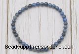 CGB7214 4mm tiny dumortierite beaded meditation yoga bracelets