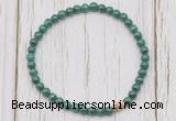 CGB7216 4mm tiny malachite beaded meditation yoga bracelets