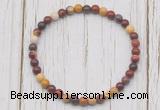 CGB7218 4mm tiny mookaite beaded meditation yoga bracelets