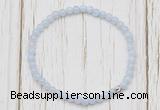 CGB7234 4mm tiny blue lace agate beaded meditation yoga bracelets