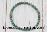 CGB7244 4mm tiny African jade beaded meditation yoga bracelets