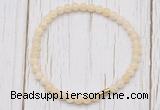 CGB7246 4mm tiny honey jade beaded meditation yoga bracelets