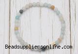 CGB7251 4mm tiny amazonite beaded meditation yoga bracelets