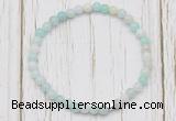 CGB7252 4mm tiny amazonite beaded meditation yoga bracelets