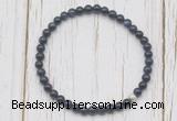 CGB7258 4mm tiny blue goldstone beaded meditation yoga bracelets