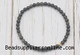 CGB7261 4mm tiny golden obsidian beaded meditation yoga bracelets