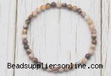 CGB7270 4mm tiny Australian zebra jasper beaded meditation yoga bracelets