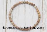 CGB7271 4mm tiny picture jasper beaded meditation yoga bracelets