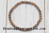 CGB7274 4mm tiny elephant skin jasper beaded meditation yoga bracelets