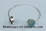 CGB728 15mm coin druzy agate gemstone bangles wholesale