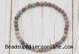 CGB7280 4mm tiny polychrome jasper beaded meditation yoga bracelets