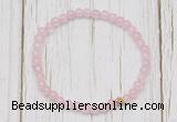 CGB7287 4mm tiny rose quartz beaded meditation yoga bracelets