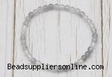 CGB7288 4mm tiny cloudy quartz beaded meditation yoga bracelets