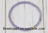 CGB7291 4mm tiny light amethyst beaded meditation yoga bracelets