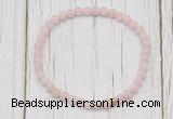 CGB7293 4mm tiny pink morganite beaded meditation yoga bracelets