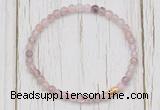 CGB7295 4mm tiny strawberry quartz beaded meditation yoga bracelets