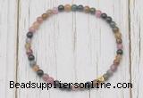 CGB7296 4mm tiny tourmaline beaded meditation yoga bracelets