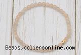 CGB7302 4mm tiny moonstone beaded meditation yoga bracelets