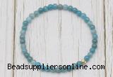 CGB7309 4mm tiny apatite beaded meditation yoga bracelets