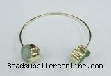 CGB734 15mm coin druzy agate gemstone bangles wholesale