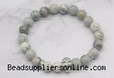 CGB7373 8mm greeting pine jasper bracelet with skull for men or women