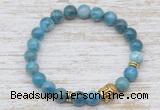 CGB7419 8mm apatite bracelet with buddha for men or women