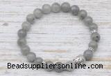 CGB7424 8mm labradorite bracelet with buddha for men or women