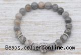 CGB7458 8mm silver needle agate bracelet with lion head for men or women