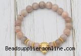 CGB7507 8mm sunstone bracelet with tiger head for men or women