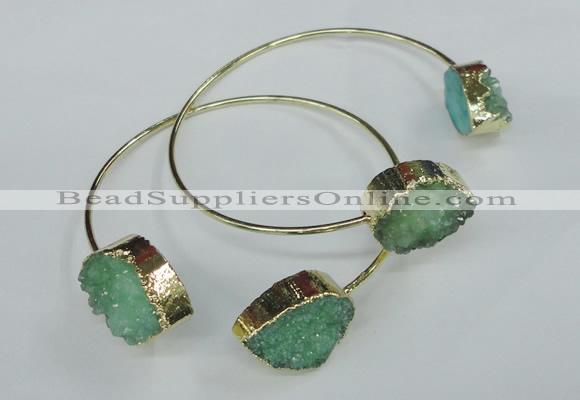 CGB751 13*18mm - 15*20mm teardrop druzy agate gemstone bangles