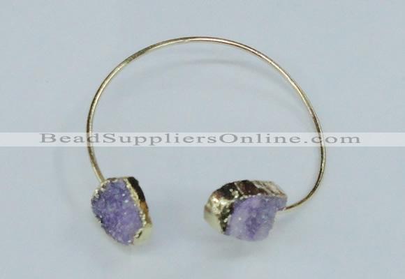 CGB776 13*18mm - 15*20mm freeform druzy agate gemstone bangles