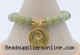 CGB7779 8mm China jade bead with luckly charm bracelets