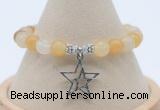 CGB7783 8mm yellow aventurine bead with luckly charm bracelets