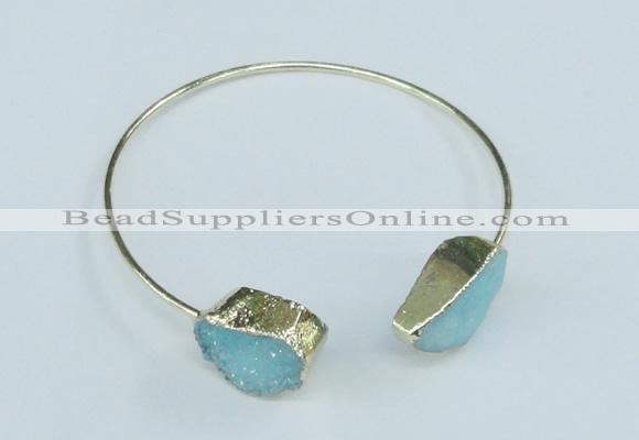 CGB779 13*18mm - 15*20mm freeform druzy agate gemstone bangles