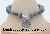 CGB7822 8mm eagle eye jasper bead with luckly charm bracelets