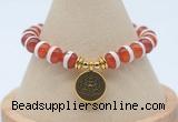 CGB7832 8mm Tibetan agate bead with luckly charm bracelets