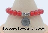 CGB7876 8mm candy jade bead with luckly charm bracelets whoesale