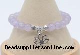 CGB7888 8mm lavender amethyst bead with luckly charm bracelets