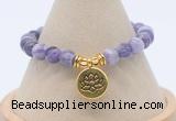 CGB7891 8mm dogtooth amethyst bead with luckly charm bracelets