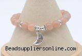 CGB7909 8mm moonstone bead with luckly charm bracelets wholesale