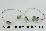 CGB792 8*10mm - 12*16mm rectangle Australia chrysoprase bangles