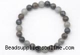 CGB8041 8mm labradorite, rainbow & black labradorite beaded stretchy bracelets