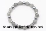 CGB8111 8mm labradorite & hematite power beads bracelet